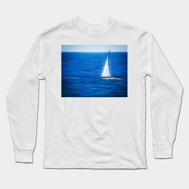 Freedom sailboat Long Sleeve T-Shirt by Caminando-con-Patri